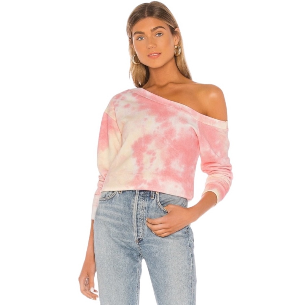 Superdown x Revolve Ashtyn Off Shoulder Tie Dye Sweatshirt